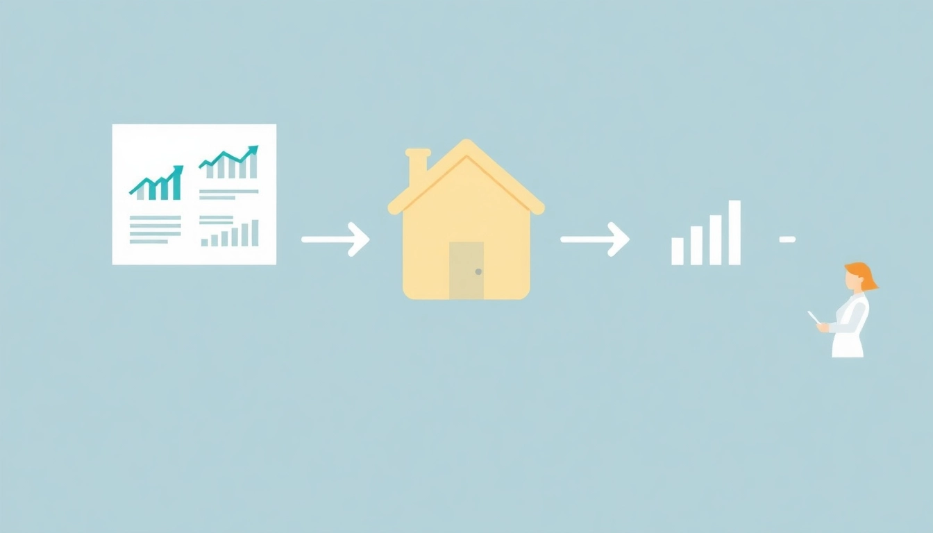 Illustration detailing the mortgage process for lenders, showcasing key steps and elements for better understanding.