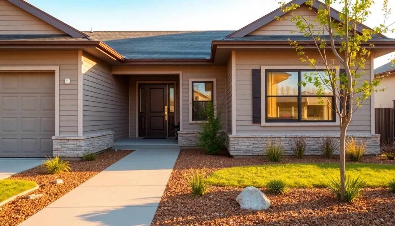 Stunning exterior renovations showcasing modern siding and bright landscaping.