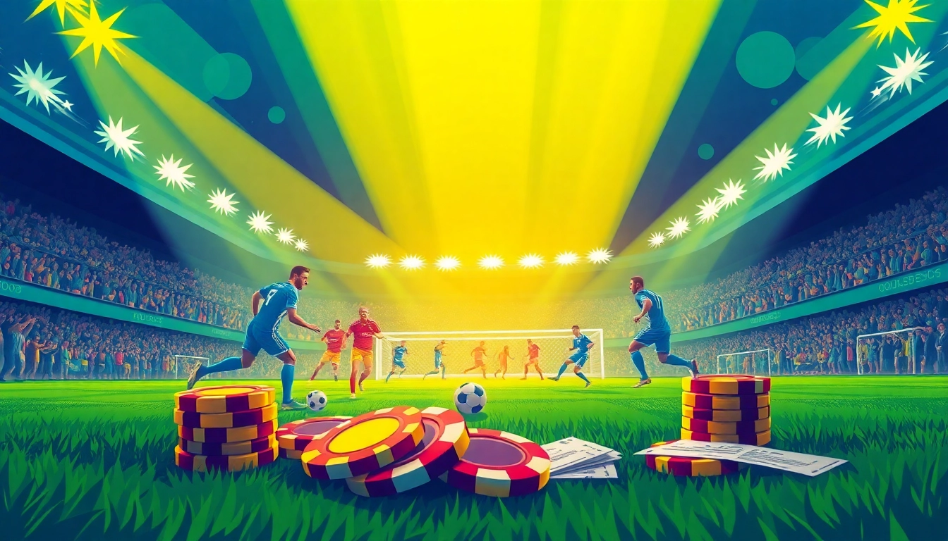 Experience هات بت with vibrant betting visuals featuring lively football action and engaging elements.