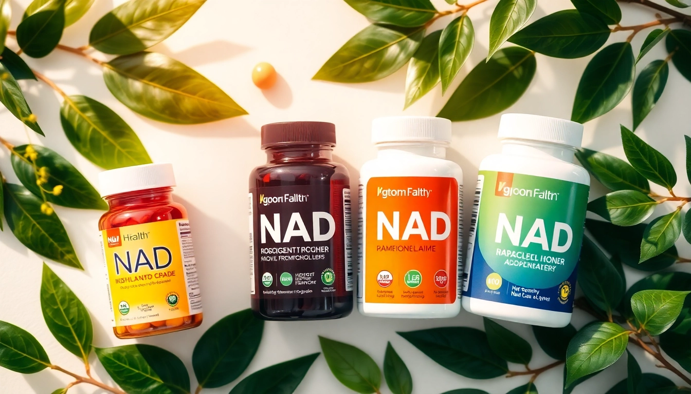 Enhance your energy levels with our premium NAD Supplement showcased with organic elements.