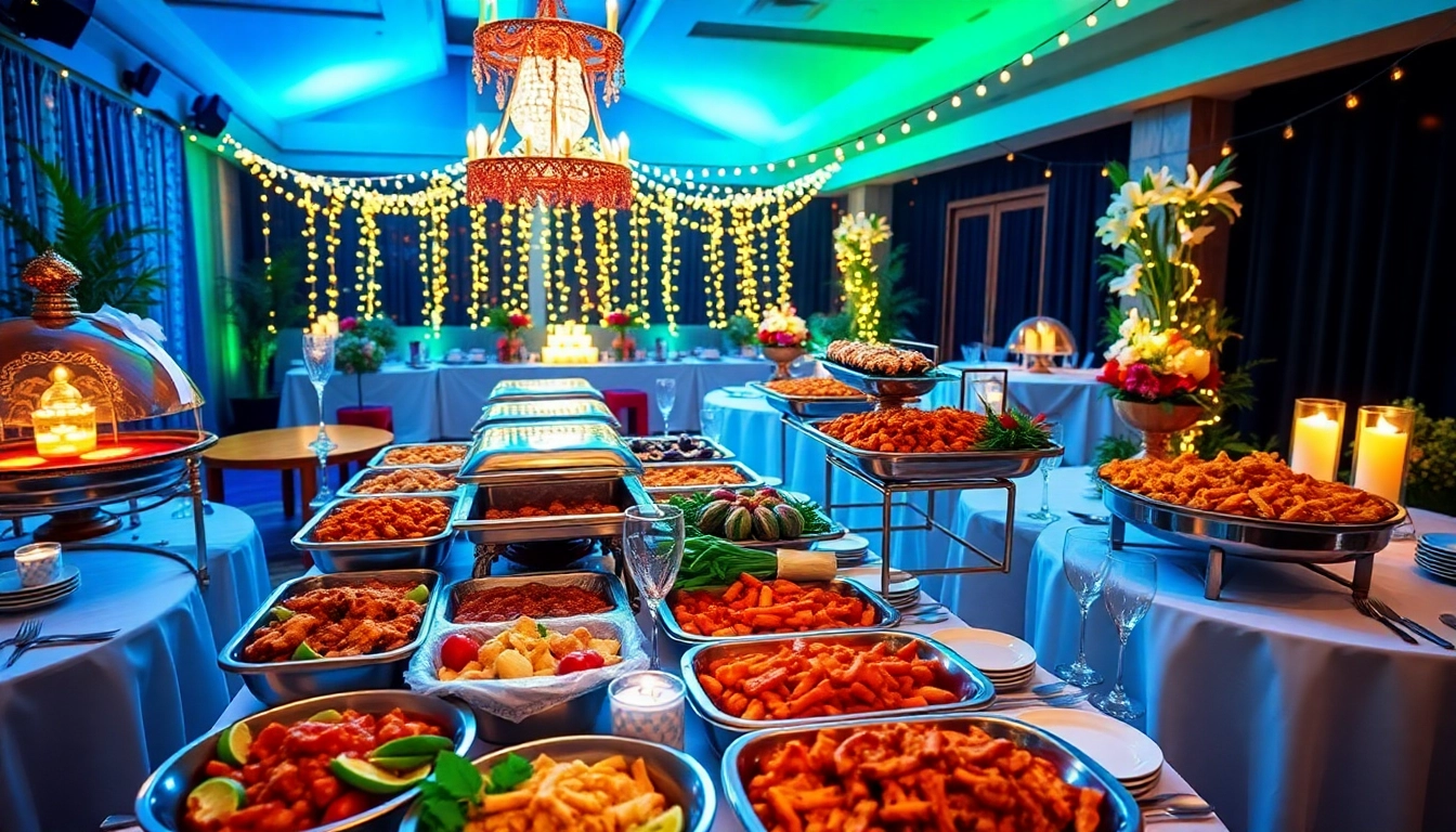 Stunning buffet arrangement by Partyservice Berlin showcasing diverse culinary delights for a memorable event.