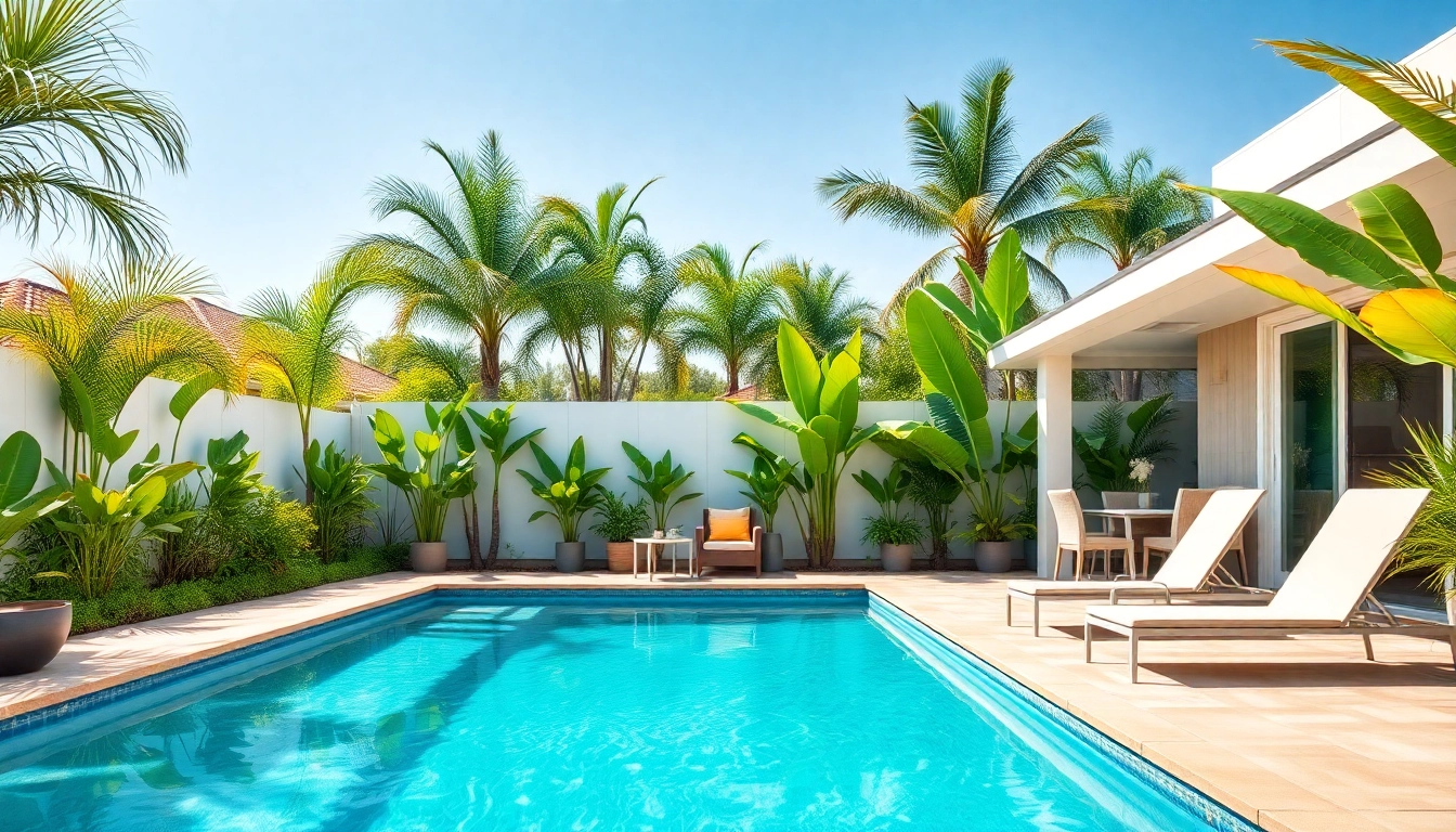 Transform your space with a stunning pool remodel featuring a contemporary design and vibrant atmosphere.